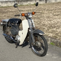 ☆ホンダ　スーパーカブ　Ｃ７０　エンジン１発始動　走行良好　クラッチ板交換　バッテリー新品　センターチョークタンク別体　リアに割れ有り　登録書類付　検索用→ アンドン　あんどん　行灯の画像