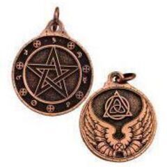 AzureGreen Pentagram copper Tali...