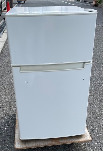 【RKGRE-307】特価！TAG label/85L 2ドア冷凍冷蔵庫/AT-RF85B/中古品/2018年製/当社より近隣無料配達！