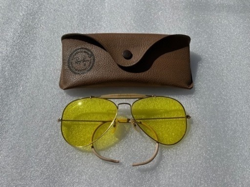 ヴィンテージ　レイバン　B&L　砂打ちなし　ボシュロム　ナワテ　イエロー　ティアドロップUSA製