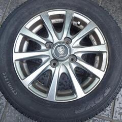 13インチアルミホイール スタッドレスタイヤ付4本 155/65R13の画像
