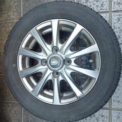 13インチアルミホイール スタッドレスタイヤ付4本 155/65R13の画像