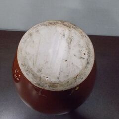 常滑焼 5号 かめ 丸壺蓋付 9.0L 梅干・味噌/漬物など 保存 つぼ フタ付き 高さ約27㎝ 札幌市東区 新道東店の画像
