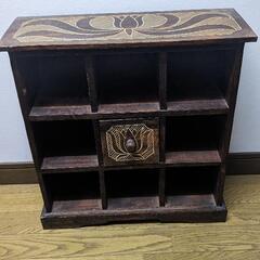 【値下げ】レトロアンティーク家具  アジアンエスニック　シェルフ...