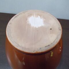 常滑焼 3号 かめ 丸壺蓋付  5.4L 梅干・味噌/漬物など 保存 つぼ フタ付き 高さ約22㎝ 札幌市東区 新道東店の画像