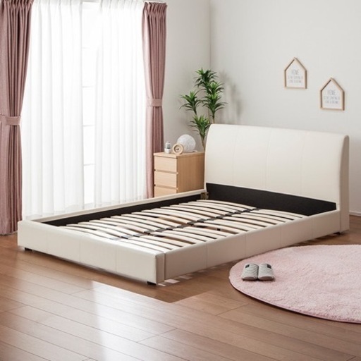 ニトリダブルベッドフレーム(バッソ DBR) ニトリ ダブルベッド【バッソ】