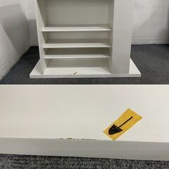 ニトリ/NITORI バーカウンター パース135 エナメルUV塗装 ホワイト シンプルモダン おしゃれ 中古家具 店頭引取歓迎 R8101の画像