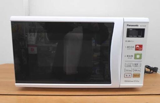 電子レンジ 2016年製 パナソニック 850W NE-EH228-W ターンテーブル あたため専用 Panasonic ホワイト 札