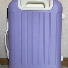 キャリーケース スーツケース 機内持ち込み キャリーバッグ ファスナー 軽い ハード かわいい 修学旅行 軽量 1泊2日 2泊3日 用 SSサイズ レジェンドウォーカー パープル ラベンダー ホワイトの画像