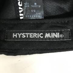 🔷🔶🔷BF11/50　Hysteric Mini ヒステリックミニ 角付き キャップ キッズ サイズ50 服飾 帽子 ポリエステル 黒 ブラック 中古品○🔷🔶🔷の画像