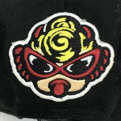 🔷🔶🔷BF11/50　Hysteric Mini ヒステリックミニ 角付き キャップ キッズ サイズ50 服飾 帽子 ポリエステル 黒 ブラック 中古品○🔷🔶🔷の画像