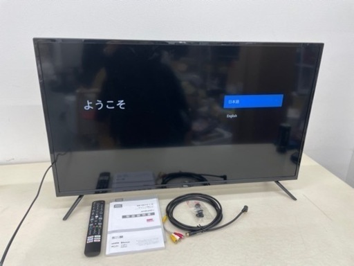 【美品】TCL 40V型 スマートテレビ 40S516 40インチ フルハイビジョン Android TV 2022年製 リモコン/取説/miniB-CASカード付き 動作品