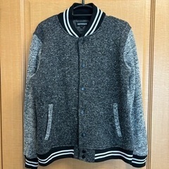 スタジャン  グレー  黒  アウター  