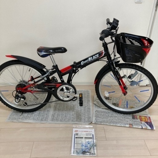 子供用自転車 22インチ　折り畳み自転車　男の子　マウンテンバイク