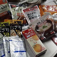 防災用食品、９品目、さばの味噌煮、ハンバーグ他いろいろ、買わないと損します、の画像