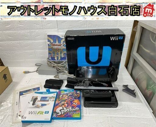 Nintendo Wii U WUP-101 WUP-010 ブラック 本体 32GB プレミアムセット スプラトゥーン ドラゴンクエ
