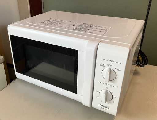 【RKG-195】特価！YAMAZEN/電子レンジ/YRB-177(W) / 60Hz（西日本地域対応）/中古品/2019年製
