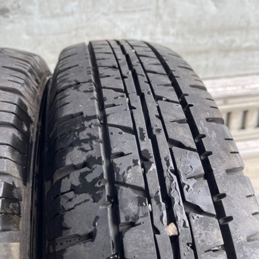 バリ山　DUNLOP ダンロップ　VAN01 165R14 6PR LT 夏タイヤ　2018年製　14インチ