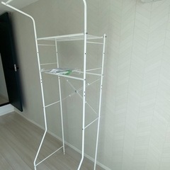 【無料】ニトリ　洗濯機ラック生活雑貨 洗濯用品 物干し竿、ロープ