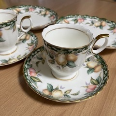 HOYAコーヒーカップ&ケーキ皿2セット