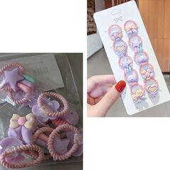 キッズ/赤ちゃん/ヘアゴムセット（新品）の画像