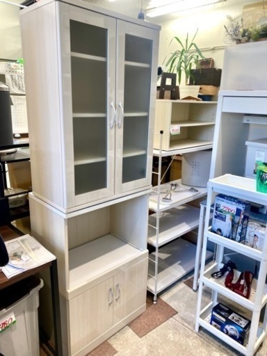 ニトリ 食器棚 レンジ台 レンジラック 学生 買取 中古 キャビネット ブリエ