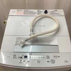 TOSHIBA 東芝 洗濯機 AW-45M7 2018年製 4.5㎏