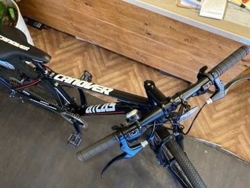 【CANOVER ATLASチェーン新品！】ディスクブレーキ　アルミフレーム　サスペンション付き　3×7速　26インチMTB ブラック