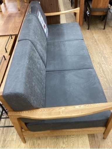KC-27【新入荷　リサイクル品】ファルコ　3シーターソファ　アッシュ材　グレー