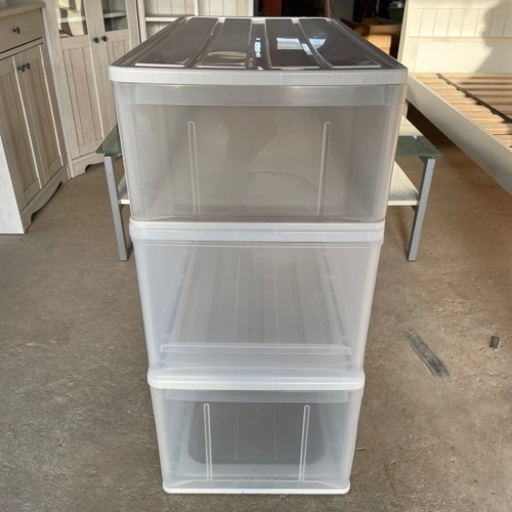 【中古品】新生活応援企画 ホワイト統一家具6点セット&衣装ケース付き