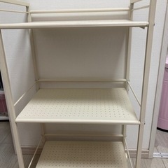 キャスター付きスチール製キッチンワゴンの画像