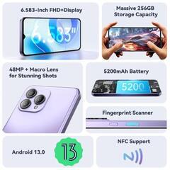 取引完了！スマホ  SIMフリー  Cubot P80  ブルー  android13の画像