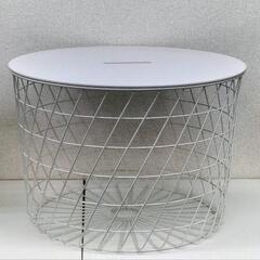 【L-2403TB2】◆リビングテーブル収納付き◆IKEA◆ホワイト◆