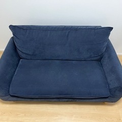 [値下げ中]ソファ ネイビー 2人掛け の画像