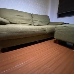 家具 ソファ 2〜3人掛けソファ、オットマン付の画像