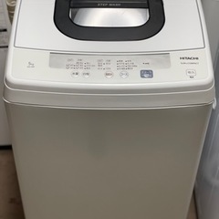 送料・設置込み　洗濯機　5kg HITACHI 2020年