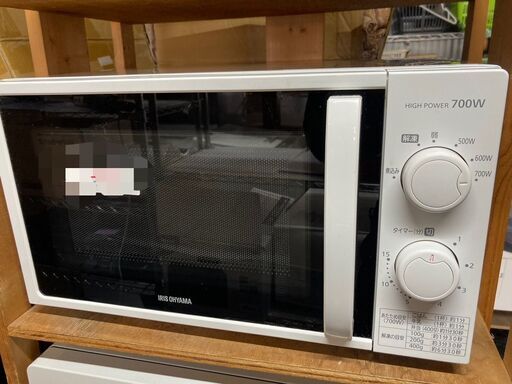 ☆中古￥6,000！IRIS OHYAMA　電子レンジ　家電　2021年製　IMG-T177-6-W型　【BC124】