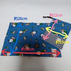 【入園·入学準備】(小)ランチョンマット+巾着◆ハンドメイドの画像