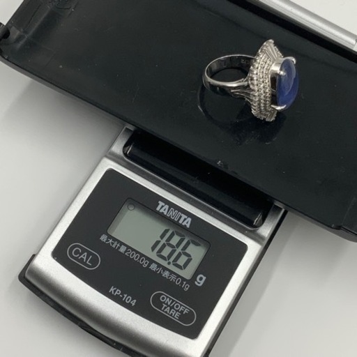売り切れました。Pt900 プラチナ900 スターサファイヤ　13.03ct ダイヤ1.72ct リング　 18.6g 約11.5号