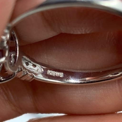 売り切れました。K18WG 18金ホワイトゴールド　ルビー　3.14ct　ダイヤモンドリング　4.2g 約20号