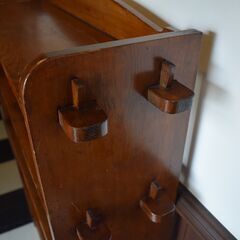 ■値下げしました！■アンティーク・レトロなくさび式楔式本棚■アンティーク明治大正昭和アンティック当時物歴史戦前戦後調度品家具の画像