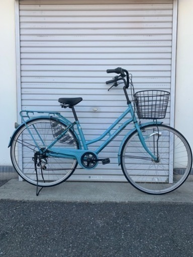 ☆前後タイヤ新古品☆   27型　6S  LEDオートライトシティーサイクル　防犯登録料込価格︎‼︎