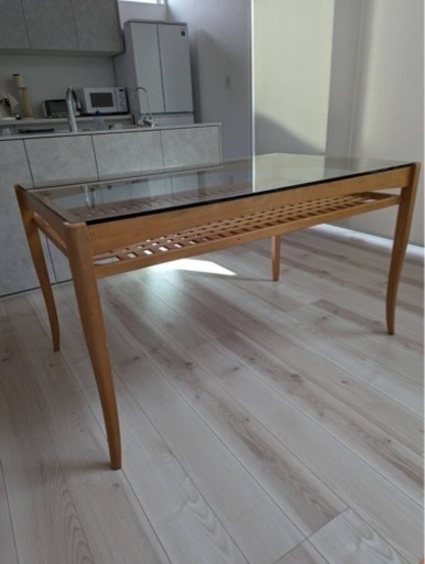 引き取りのみ。レア物！ガラストップ  ダイニングテーブル  家具 ダイニングセット