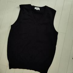 🉐【美品】学校指定ニットベスト　紺