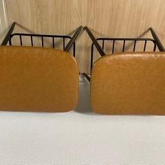 【4/6処分予定】レザー調スツール2個セット　カウンターチェアー　椅子の画像