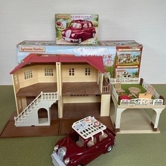 シルバニアファミリー　カーポートのあるあこがれのお家とおでかけフ...