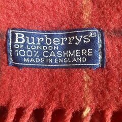 🧣BURBERRY カシミアマフラー 高級ブランド イギリス製 カシミア100%の画像