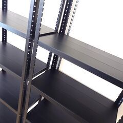 【２個セット】スチールラック5段 CLE-6315-5（黒）■メタルラック 本棚 書籍棚 インテリアラック ブラック■の画像