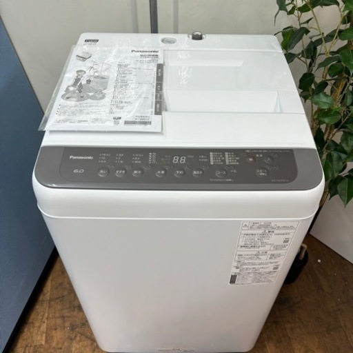 I612 ? ジモティー限定価格！ 2020年製の美品♪ Panasonic 洗濯機 （6.0㎏） ⭐ 動作確認済 ⭐ クリーニング済