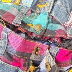 100㎝と130㎝お揃いでデニム子供用品 キッズ用品 子供服の画像